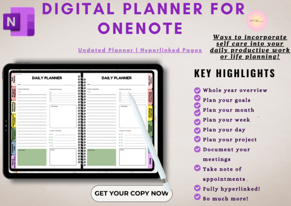 OneNote Planner Professional or everyday use, GoodGirl Exhale