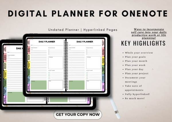 OneNote Planner Professional or everyday use, GoodGirl Exhale