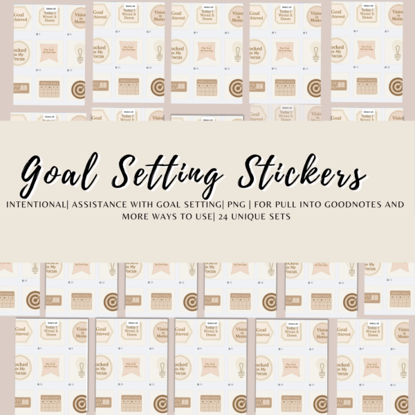 Goal setter stickers goodgirlexhale.com