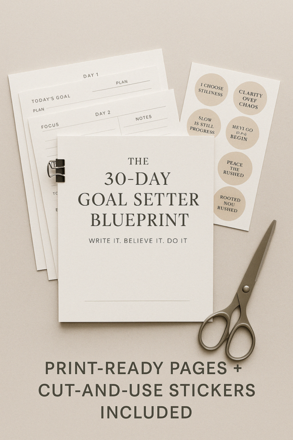 The 30-Day Goal Setter Blueprint + Bonus (Intentional Unique Stickers) - PDF PRINT Set - Image 5
