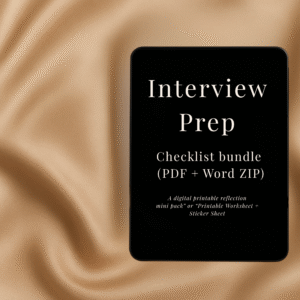 Interview Prep Checklist bundle (PDF + Word ZIP) (1)