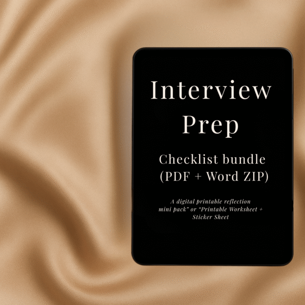 Interview Prep Checklist bundle (PDF + Word ZIP) (1)