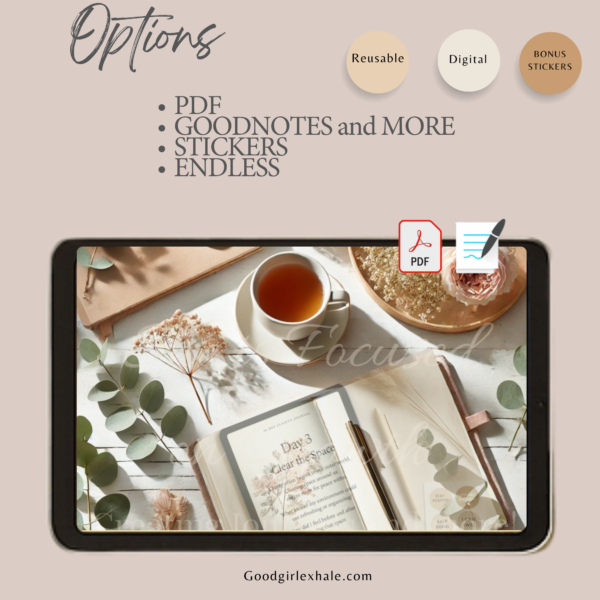 Clarity Moment – Clear the Space (Printable or Digital Worksheet Friendly) + STICKERS!! - Image 3