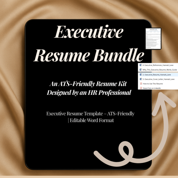 Executive Resume Bundle | ATS-Optimized Template for Senior-Level Professionals | Editable Word Files