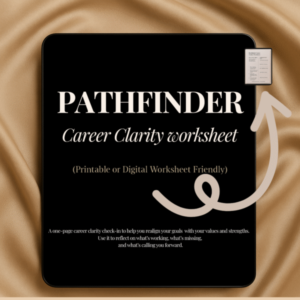 Pathfinder: Career Clarity Worksheet (Printable or Digital Worksheet Friendly)
