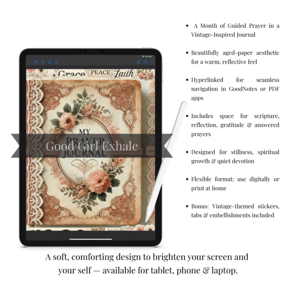 Prayer Journal On Month Hyperlinked