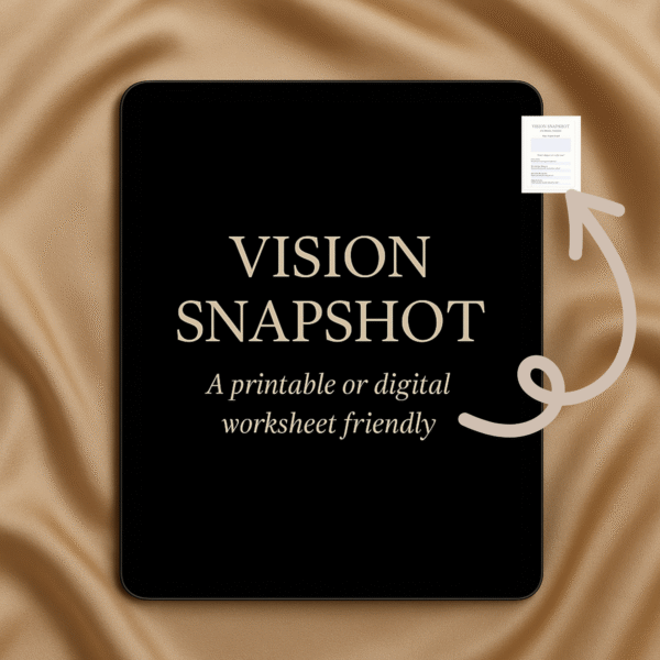 Vision Snapshot (Printable or Digital Worksheet Friendly)